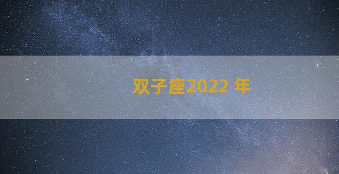 双子座2022 年